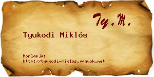 Tyukodi Miklós névjegykártya