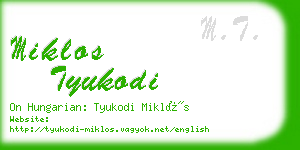 miklos tyukodi business card